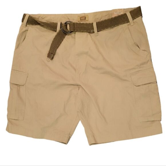 Mens 48 Foundry Cargo Shorts with Belt New with Tag Tan 100 Cotton 11in Inseam - Picture 1 of 5